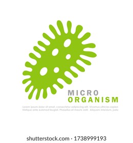 Microorganism vector icon isolated on white background