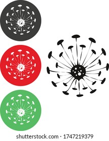 Microorganism vector icon. Virus logo.