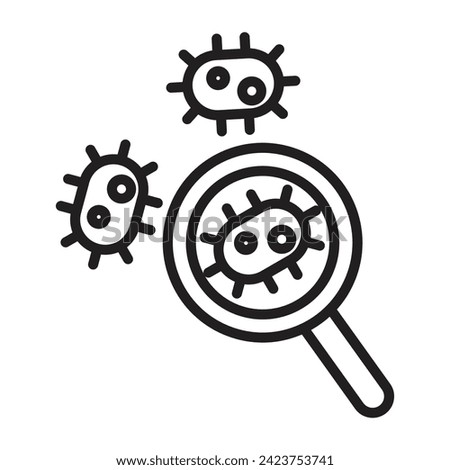 Microorganisms Flat line icon. vector illustration.