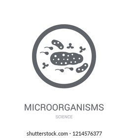 Microorganisms icon. Trendy Microorganisms logo concept on white background from Science collection. Suitable for use on web apps, mobile apps and print media.