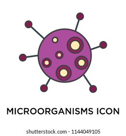 Microorganisms icon vector isolated on white background for your web and mobile app design, Microorganisms logo concept