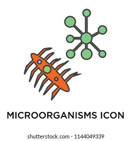 Microorganisms icon vector isolated on white background for your web and mobile app design, Microorganisms logo concept