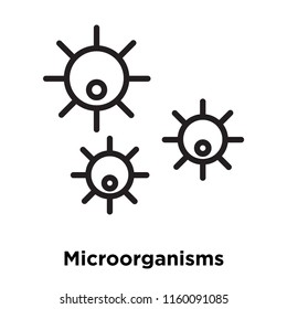 Microorganisms icon vector isolated on white background, Microorganisms transparent sign