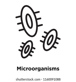 Microorganisms icon vector isolated on white background, Microorganisms transparent sign
