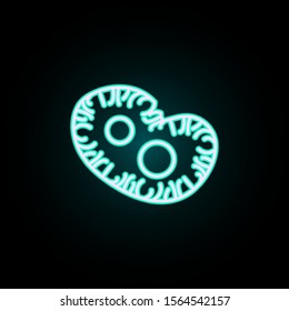 Microorganisms neon icon. Simple thin line, outline vector of bacteria icons for ui and ux, website or mobile application