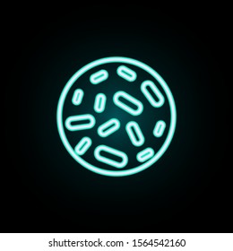 Microorganisms neon icon. Simple thin line, outline vector of bacteria icons for ui and ux, website or mobile application