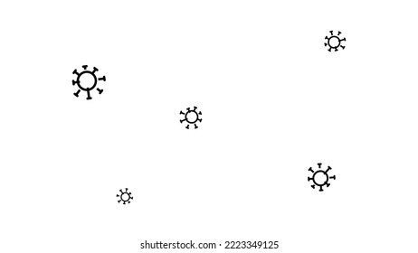 Microorganisms on a white background