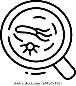 Microorganisms outline icon vector illustration