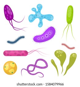 Microorganisms vector design illustration isolated on white background