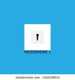 microphone 1 icon sign signifier vector