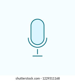 microphone 2 colored line icon. Simple colored element illustration. microphone outline symbol design from web icons set