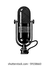 Microphone 2 - Retro Clip Art