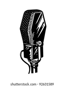 Microphone 3 - Retro Clipart Illustration