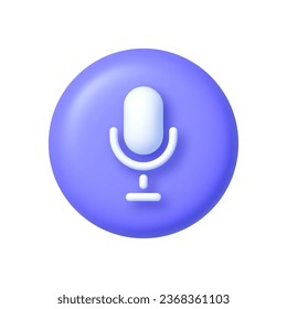 Microphone 3d, great design for any purposes. Vector illustration