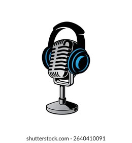 microphone abstract logo modern style