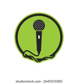 microphone abstract logo modern style