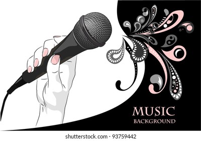 Microphone abstract pattern background
