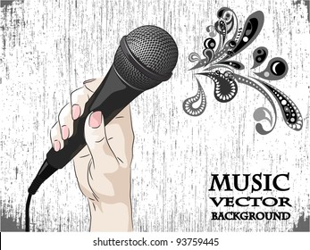 Microphone abstract pattern background