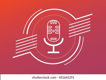 Microphone abstract vector illustration contain EPS10 format , design Layout