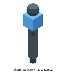 Microphone agitation icon. Isometric of microphone agitation vector icon for web design isolated on white background