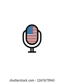 microphone amerika vector logo
