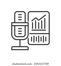 Microphone Analysis Icon Sign Symbol