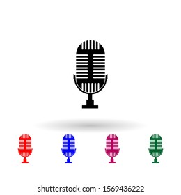 Microphone app multi color icon. Simple glyph, flat vector of music icons for ui and ux, website or mobile application