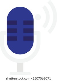 Microphone Audio Device Icon Vector Flat Illustration