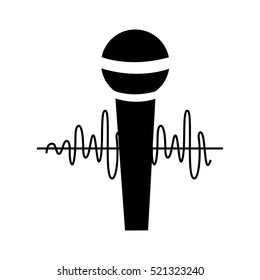 microphone audio device icon vector illustration design