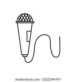 diseño de ilustración de vector de icono aislado de dispositivo de audio de micrófono.