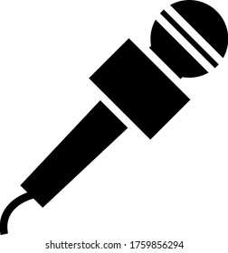 microphone , audio glyph icon isolated on white background