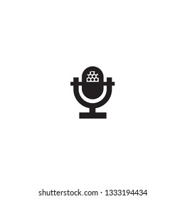 microphone audio icon on a white background