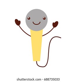 microphone audio kawaii character