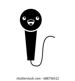 microphone audio kawaii character