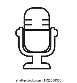 microphone audio line style icon vector illustration design