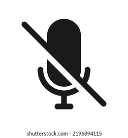 Microphone Audio Muted icon. Vector illustration 