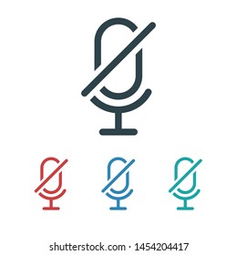 Microphone Audio Muted illustration.  