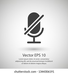 Microphone Audio Muted illustration. Mute Microphone icon. Retro microphone icon