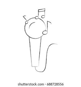 microphone audio with notes