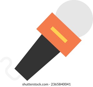 Microphone Audio Recording Icon Vector Flat Illustration