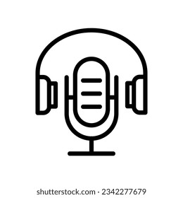 Microphone, Audio, Recording Vector Line Icon