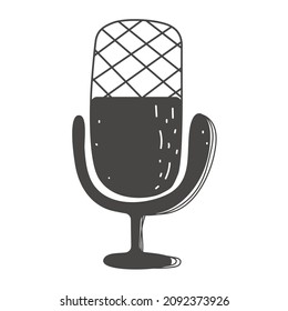 microphone audio simple hand drawn radio