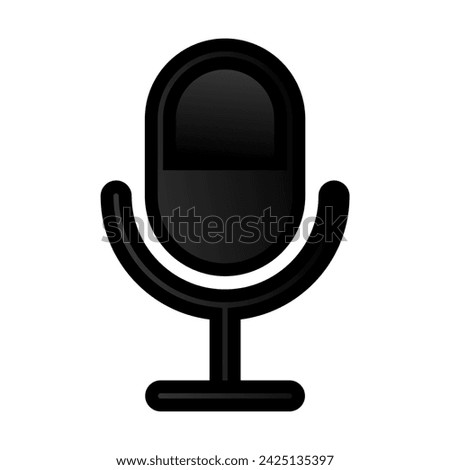Microphone audio sound icon symbol flat design vector