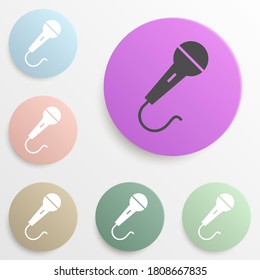conjunto de colores de la placa de micrófono. Glifo simple, vector plano de iconos web para ui y ux, sitio web o aplicación móvil