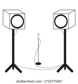 Micrófono con vectorial de caja basal