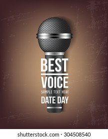 microphone (best voice) banner poster