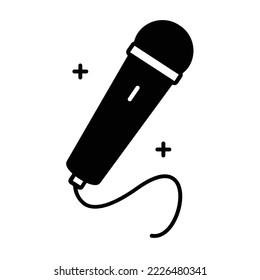 microphone black color icon illustration