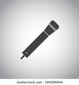 Microphone black icon on white background 