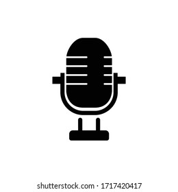 microphone black icon vector illustration