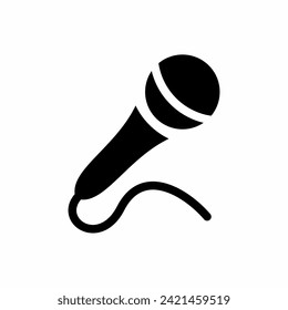 microphone, black mic icon design vector for mobile apps and web